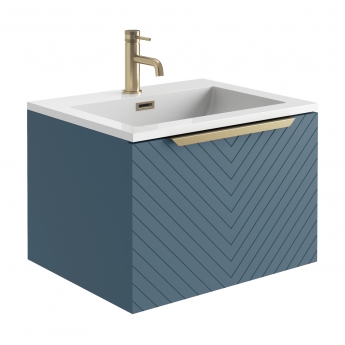 Orbit Chevron 600mm 1-Drawer Wall Hung Vanity Unit