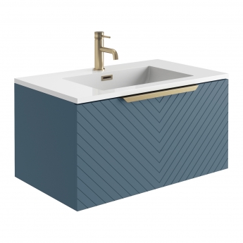 Orbit Chevron 800mm 1-Drawer Wall Hung Vanity Unit
