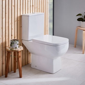 Orbit Choices Rimless Close Coupled Toilet with Push Button Cistern - Soft Close Seat