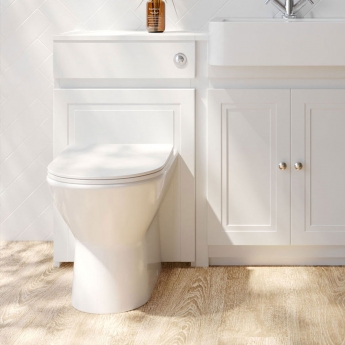 Orbit Classica Traditional Back to Wall WC Unit 500mm Wide - Chalk White