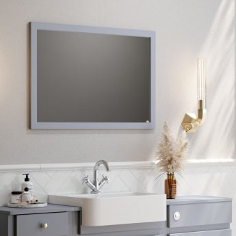 Orbit Classica Traditional Bathroom Mirror 900mm H x 600mm W - Stone Grey