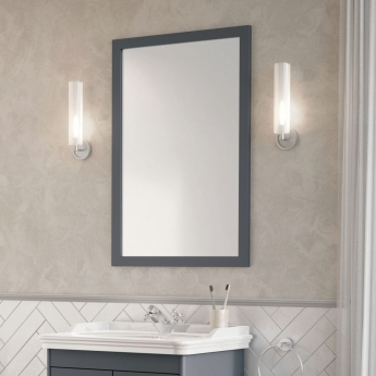 Orbit Classica Traditional Bathroom Mirror 900mm H x 600mm W - Silk Charcoal Grey