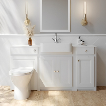 Orbit Classica Traditional Floor Standing Vanity Unit with Basin 667mm Wide - Chalk White