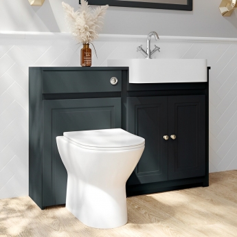 Orbit Classica Traditional Floor Standing Vanity Unit with Basin 667mm Wide - Charcoal Grey