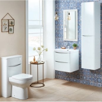 Orbit Contour Back to Wall WC Unit 500mm Wide - Gloss White