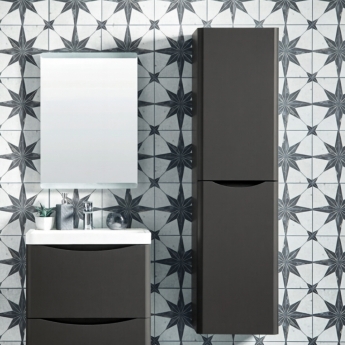 Orbit Contour 400mm Wall Hung 2-Door Tall Storage Unit | Product Image