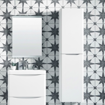 Orbit Contour 400mm Wall Hung 2-Door Tall Storage Unit | Product Image