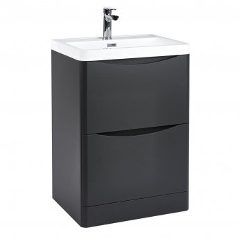 Orbit Contour 600mm 2-Drawer Floor Standing Vanity Unit