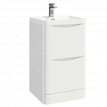 Orbit Contour 500mm 2-Drawer Floor Standing Vanity Unit