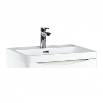 Orbit Contour Wall Hung 2-Drawer Vanity Unit with Basin 600mm Wide - Graphite Grey