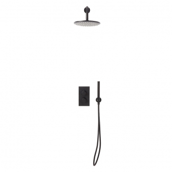 Orbit Core Thermostatic Concealed Mixer Shower with Shower Kit + Fixed Shower Head - Matt Black
