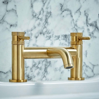 Orbit Core Bath Filler Tap Pillar Mounted - Brushed Brass