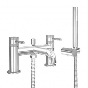 Orbit Core Bath Shower Mixer Tap with Shower Kit and Wall Bracket - Chrome