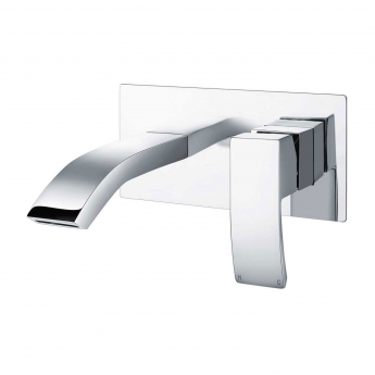 Orbit Descent Basin Mixer Tap Wall Mounted - Chrome
