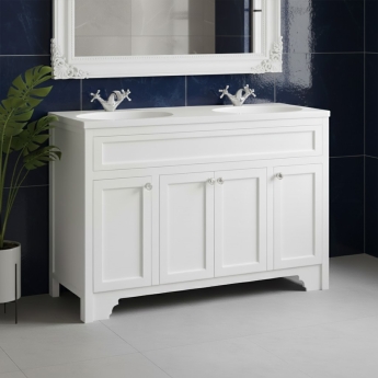 Orbit Harrogate Dutchy Vanity Units with Worktop and Double Basin 1200mm Wide | Product Image