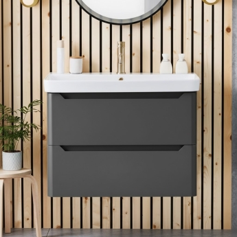 Orbit Ella 800mm 2-Drawer Wall Hung Vanity Unit | Product Image