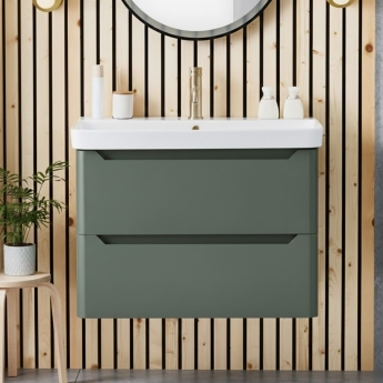 Orbit Ella 800mm 2-Drawer Wall Hung Vanity Unit | Product Image