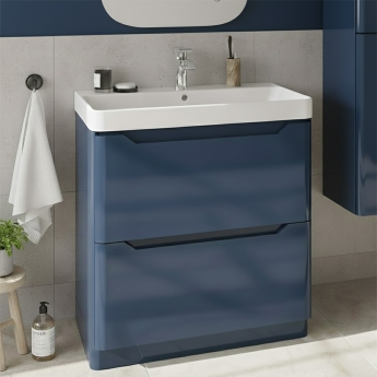 Orbit Ella 800mm 2-Drawer Floor Standing Vanity Unit | Product Image
