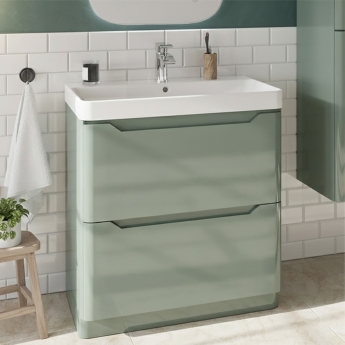 Orbit Ella 800mm 2-Drawer Floor Standing Vanity Unit | Product Image