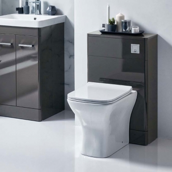 Orbit Eve Back to Wall WC Toilet Unit 500mm Wide - Wolf Grey