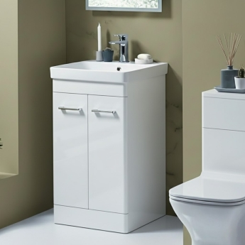 Orbit Eve 500mm 2-Door Floor Standing Vanity Unit | Product Image