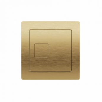 Orbit Square Dual Flush Plate Button for Concealed Cistern - Brushed Brass | Product Image