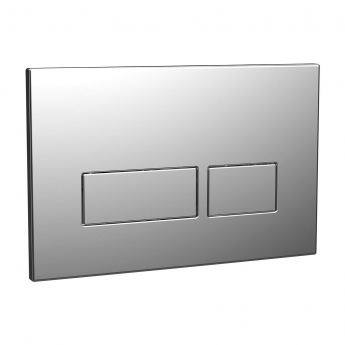 Orbit Square Dual Button Toilet Flush Plate - Chrome