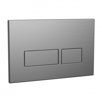 Orbit Square Dual Button Toilet Flush Plate - Gunmetal