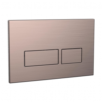 Orbit Square Dual Button Toilet Flush Plate - Brushed Bronze