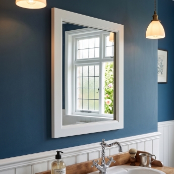 Orbit Harrogate Bathroom Mirror 900mm H x 600mm W - Arctic White | Product Image