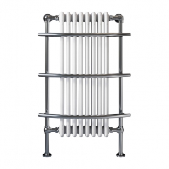 Orbit Huby Radiator Heated Towel Rail 1000mm H x 635mm W - White/Chrome