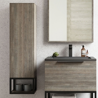 Orbit Illumo 300mm Wall Hung 1-Door Tall Storage Unit | Product Image