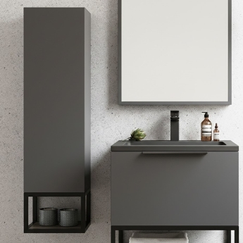 Orbit Illumo 300mm Wall Hung 1-Door Tall Storage Unit | Product Image