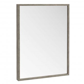 Orbit Illumo Bathroom Mirror 600mm H x 800mm W - Grey Oak