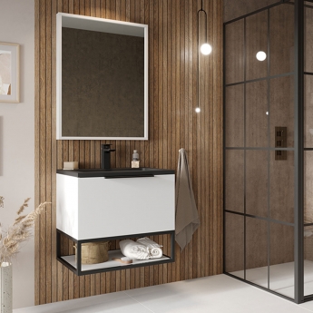 Orbit Illumo Bathroom Mirror 600mm H x 800mm W - Matt White