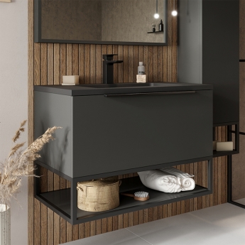 Orbit Illumo 800mm 1-Drawer Wall Hung Vanity Unit