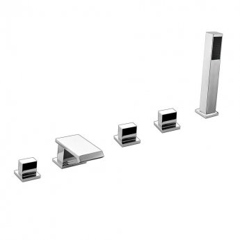 Orbit Kano 5-Hole Bath Shower Mixer Tap Pillar Mounted - Chrome
