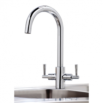Orbit Kingston Kitchen Sink Mixer Tap Dual Handle - Chrome