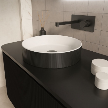 Orbit Koko Round Countertop Basin 360mm Wide 0 Tap Hole - Gunmetal