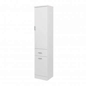 Orbit Verona Floor Standing Tall Storage Unit 355mm Wide - Gloss White