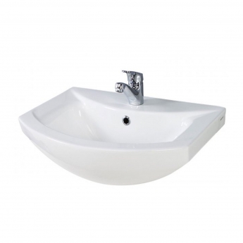 Orbit Verona Floor Standing 2-Door Vanity Unit with Basin 550mm Wide - Gloss White