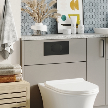 Orbit Large Dual Flush Plate and Access Panel - Matt Black