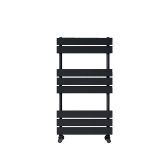 Orbit Life Flat Panel Heated Towel Rail 800mm H x 450mm W - Black | Product Image