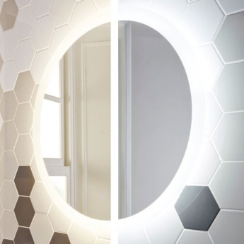 Orbit Lunar LED Bathroom Mirror with Demister Pad 600mm Diameter