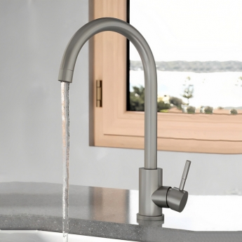Orbit Manhattan Kitchen Sink Mixer Tap - Brushed Stainless Steel