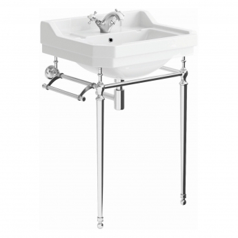 Orbit Harrogate Basin with Washstand 600mm Wide - 1 Tap Hole