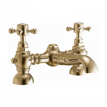 Orbit Harrogate Bath Filler Tap Pillar Mounted - Aged Brass