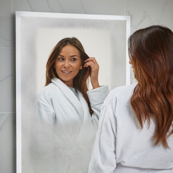 Orbit Mosca LED Bluetooth Bathroom Mirror with Demister Pad and Shaver Shocket 700mm H x 500mm W