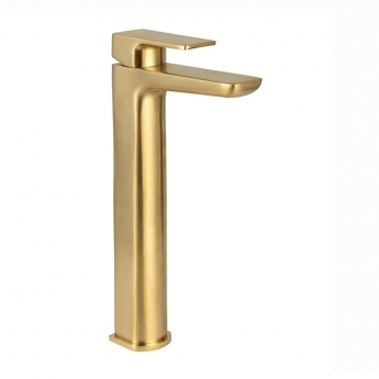 Orbit Muro Tall Mono Basin Mixer Tap - Brushed Brass