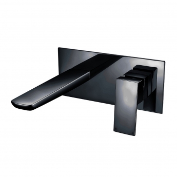 Orbit Muro Single Lever Basin Mixer Tap Wall Mounted - Matt Black